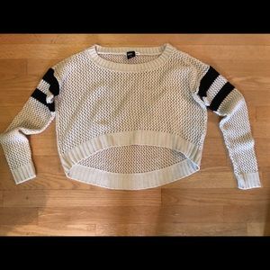 Cream and black sweater